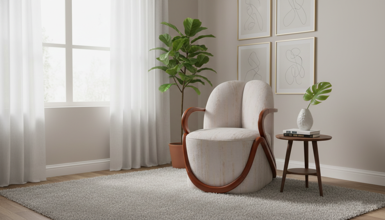 Butterfly-Back Barrel Lounge Chair